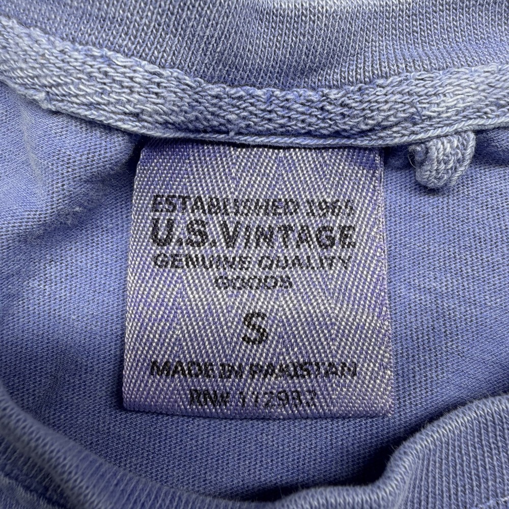 U.S Vintage Maui Hawaii Long Sleeve T-Shirt Size S Washed Blue - Picture 3 of 8